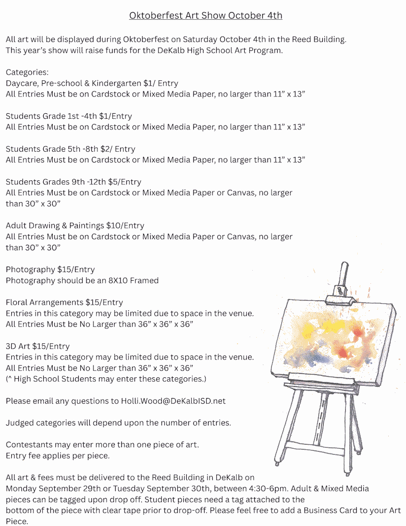 2025 Oktoberfest Art Show Details