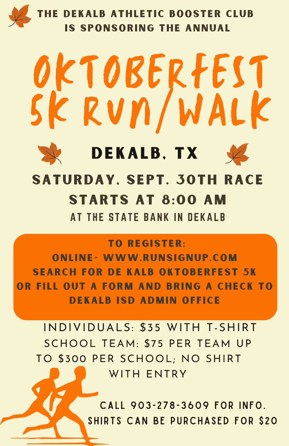 5K Walk Run Oktoberfest 2023 Poster