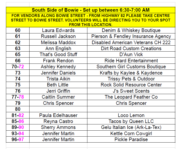 Vendor Booth Section 3 Vendor Booth Section 3