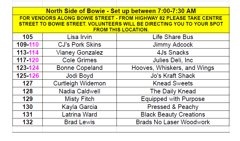 Vendor Booth Section 4 Vendor Booth Section 4